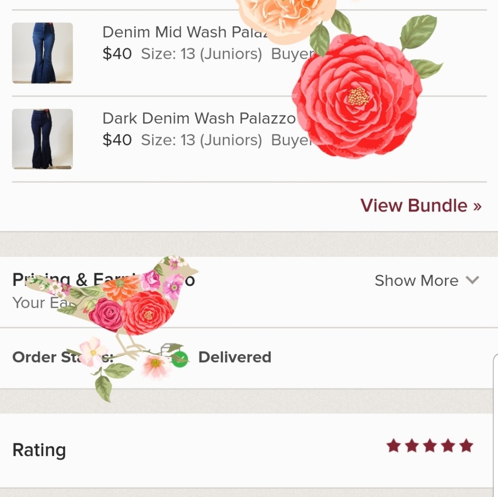 Dark Denim Wash Palazzo - Picture 8 of 8